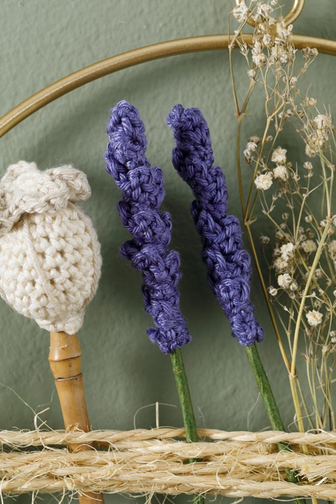 Papaver en lavendel in een ring